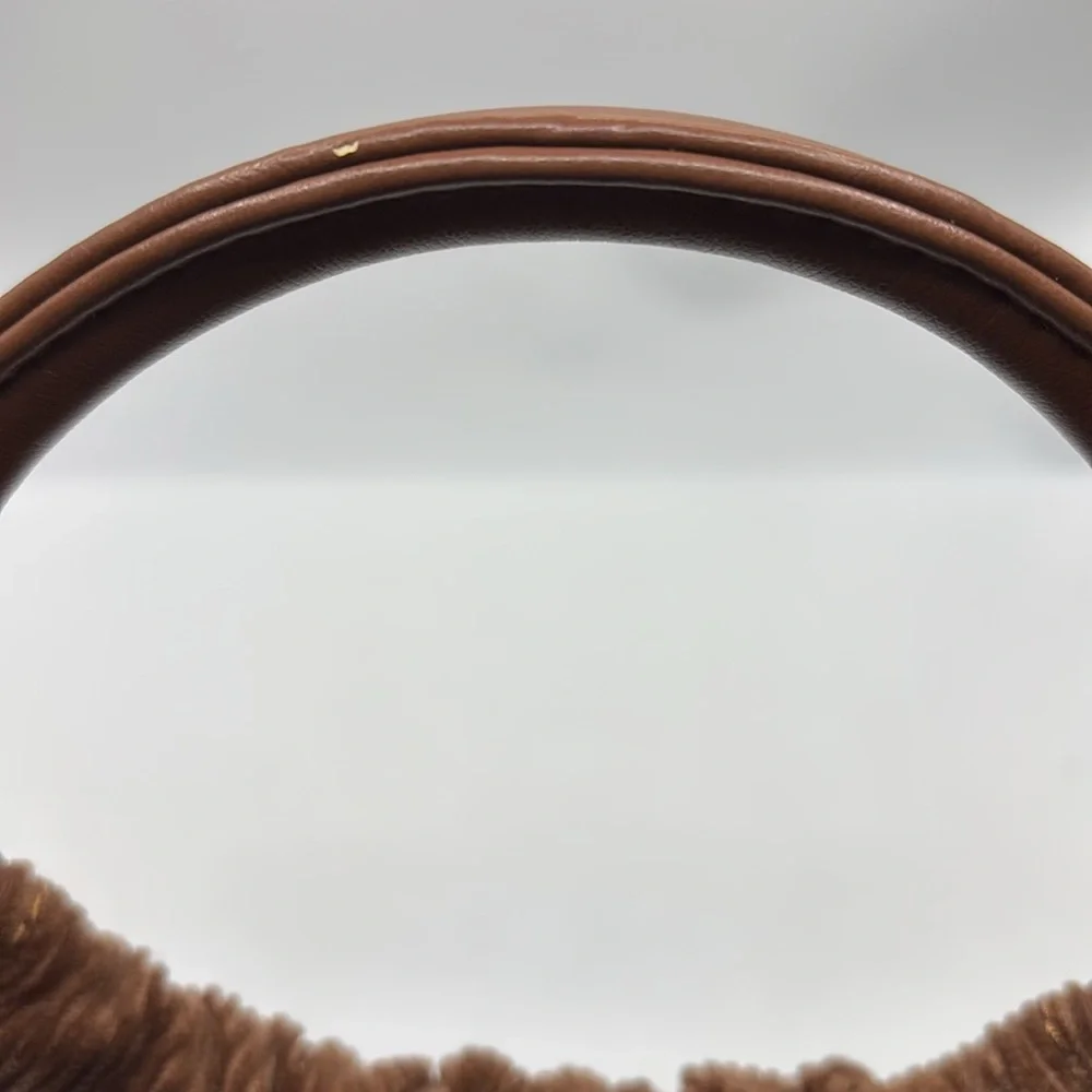 Brandy Melville light brown Corduroy mini bag exterior pocket casual festival - Picture 7 of 16